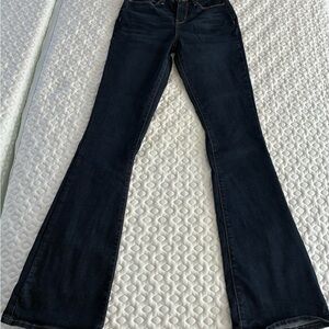 Women's Boot Cut Jeans - Dark Blue